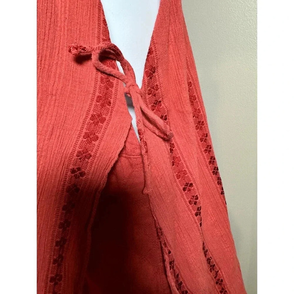 Free People Wondering Star Embroidered Crochet Side-Tie Short Mini Dress Size S - Picture 3 of 7